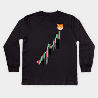 Vintage Stock Chart Shiba Inu Coin To The Moon Trading Hodl Shib Army Crypto Token Cryptocurrency Blockchain Wallet Birthday Gift For Men Women Kids Kids Long Sleeve T-Shirt